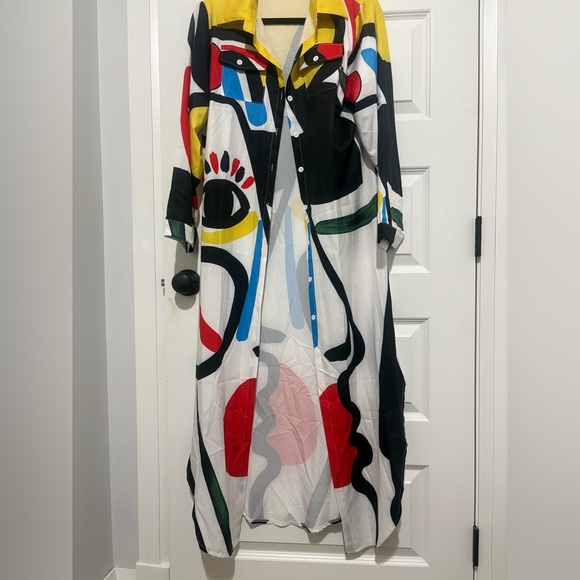 Dresses & Skirts - Abstract Art Maxi Dress Size XL
